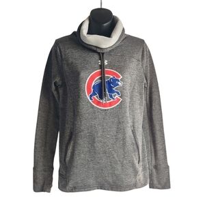 Under Armour Chicago Cubs Women's Gray Tuttle Neck Sweatshirt Size S /P
